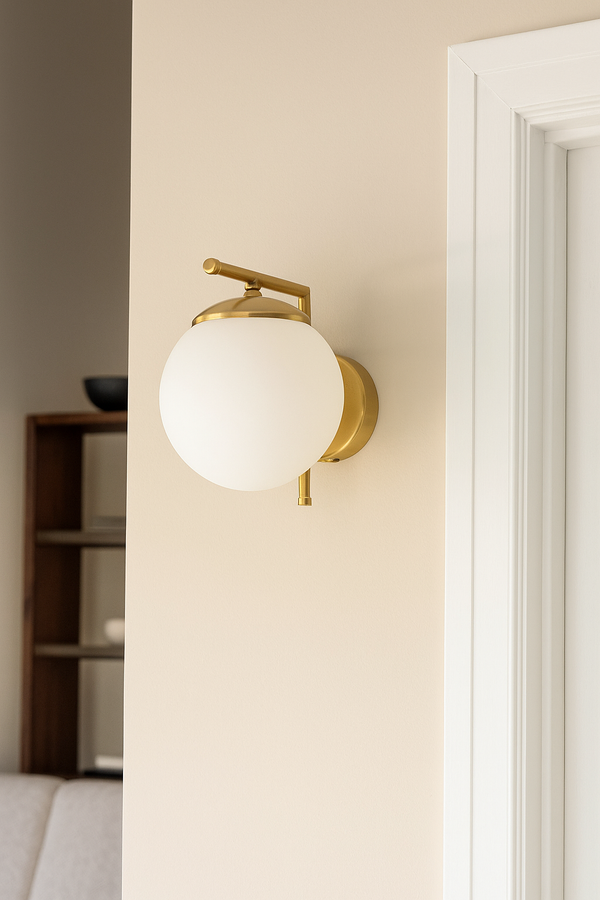 L-Arm Gold Wall Sconce