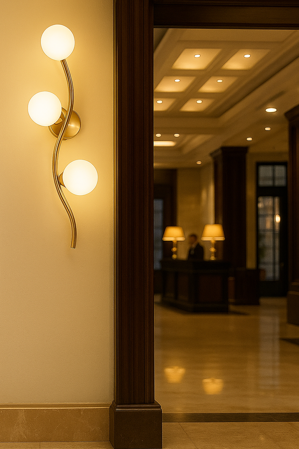 Ivy Sconce, Three-Light LED Wall Lamp, Antique Bronze Metallic Wall Lighting