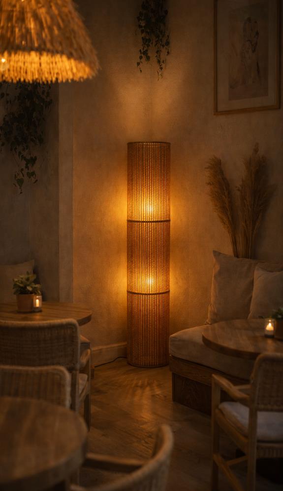 Dera Lampadario Bohemien - Illuminazione da Terra in Iuta