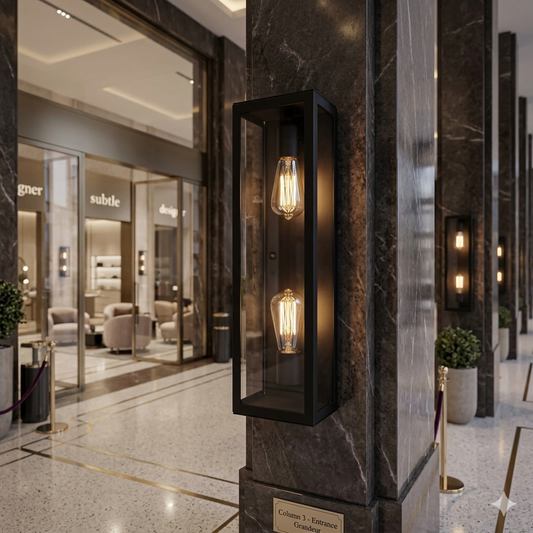 İkili Siena Siyah Metal Aplik