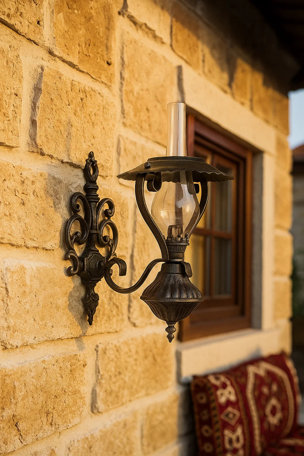 Şapkalı Gaz Lambası Aplik