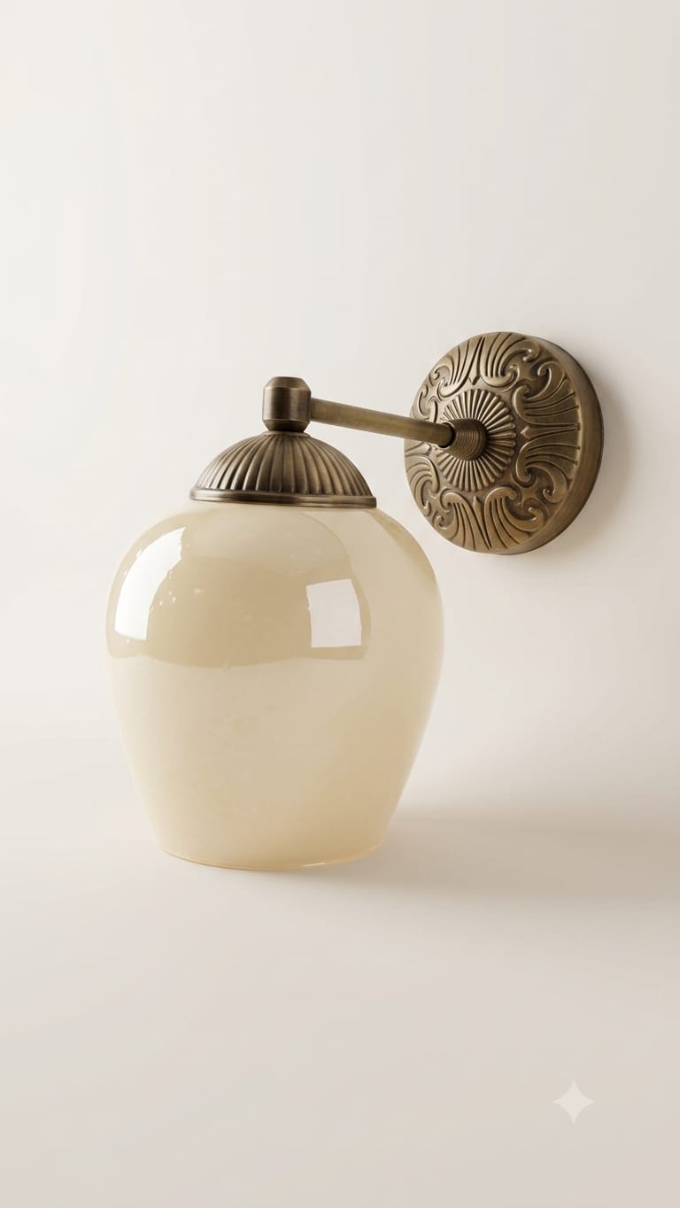 Star Glass Wall Sconce, Antique Bronze