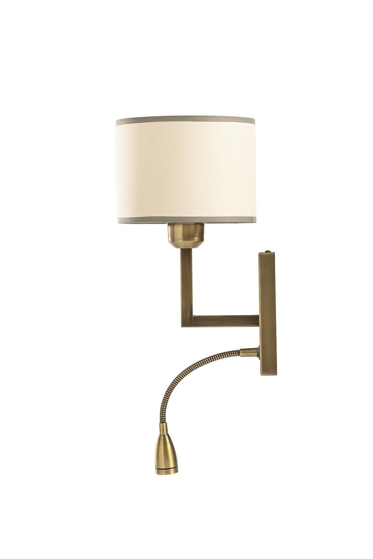 2-Piece Bedside Reading Lamp, Wall-Mounted Ceiling Study Light, Up-Down Adjustable Sconce Pair, E27 Bulb Lighting Fixture for Bedroom