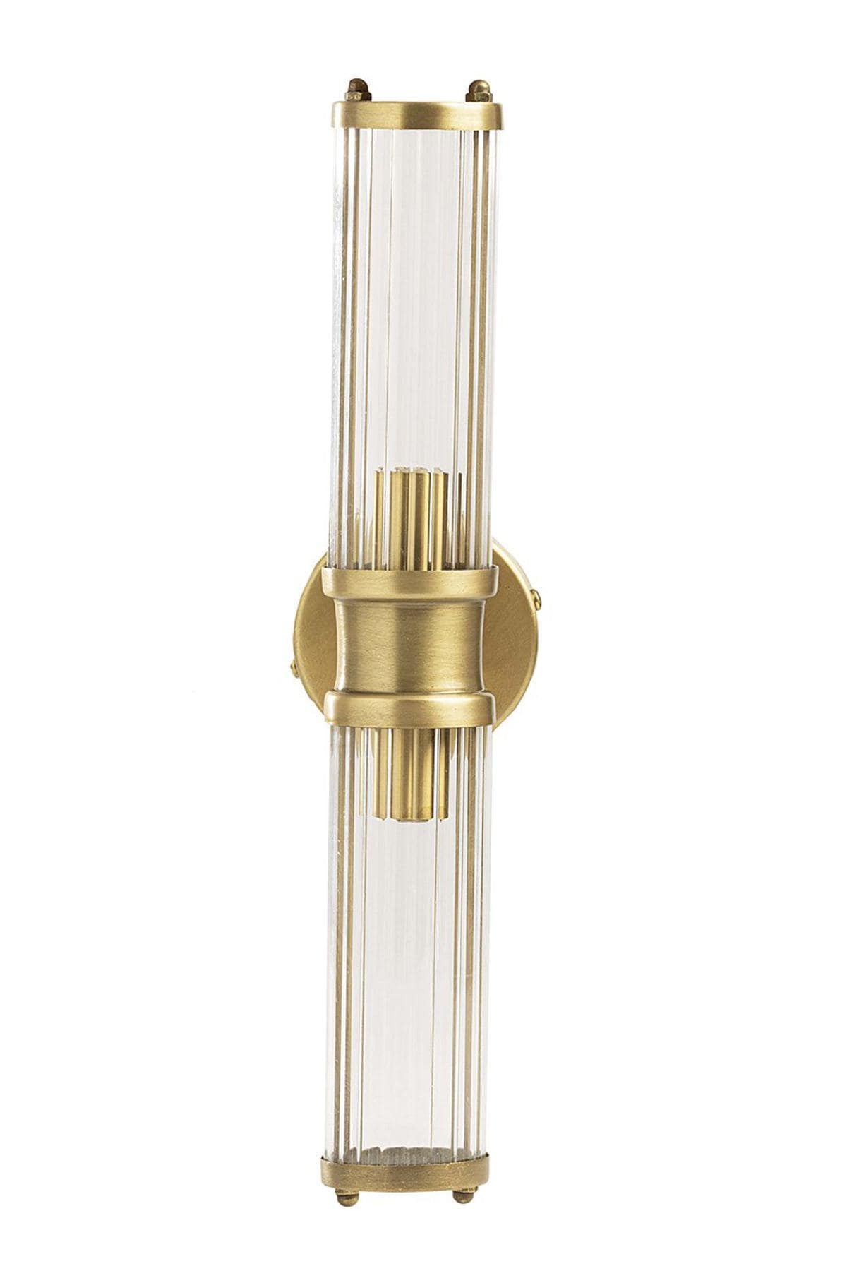 Up-Down Vertical Wall Sconce 2-Piece Set, Antique Bronze and Star Patterned Glass Lamp Pair