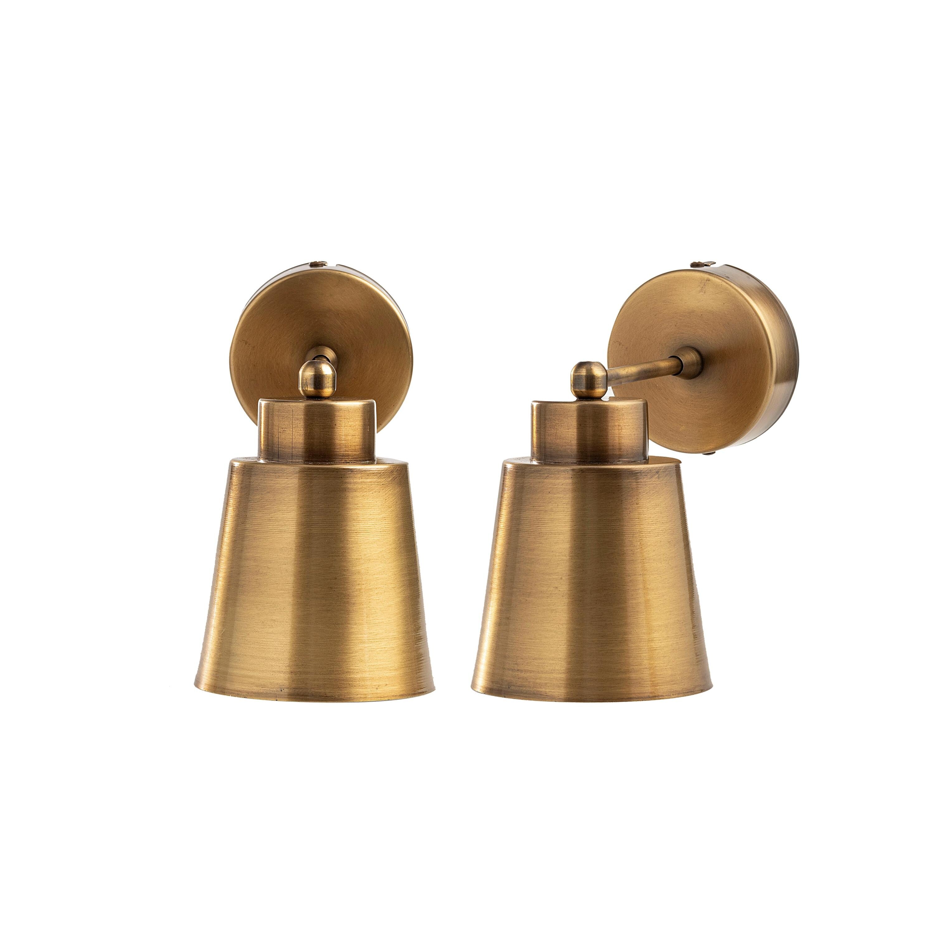 2 Pcs Wall Cup Type Lamp, Black and Antique Colored, Simple Sconce Pair for Bedroom, Living Room, Bathroom Mirror