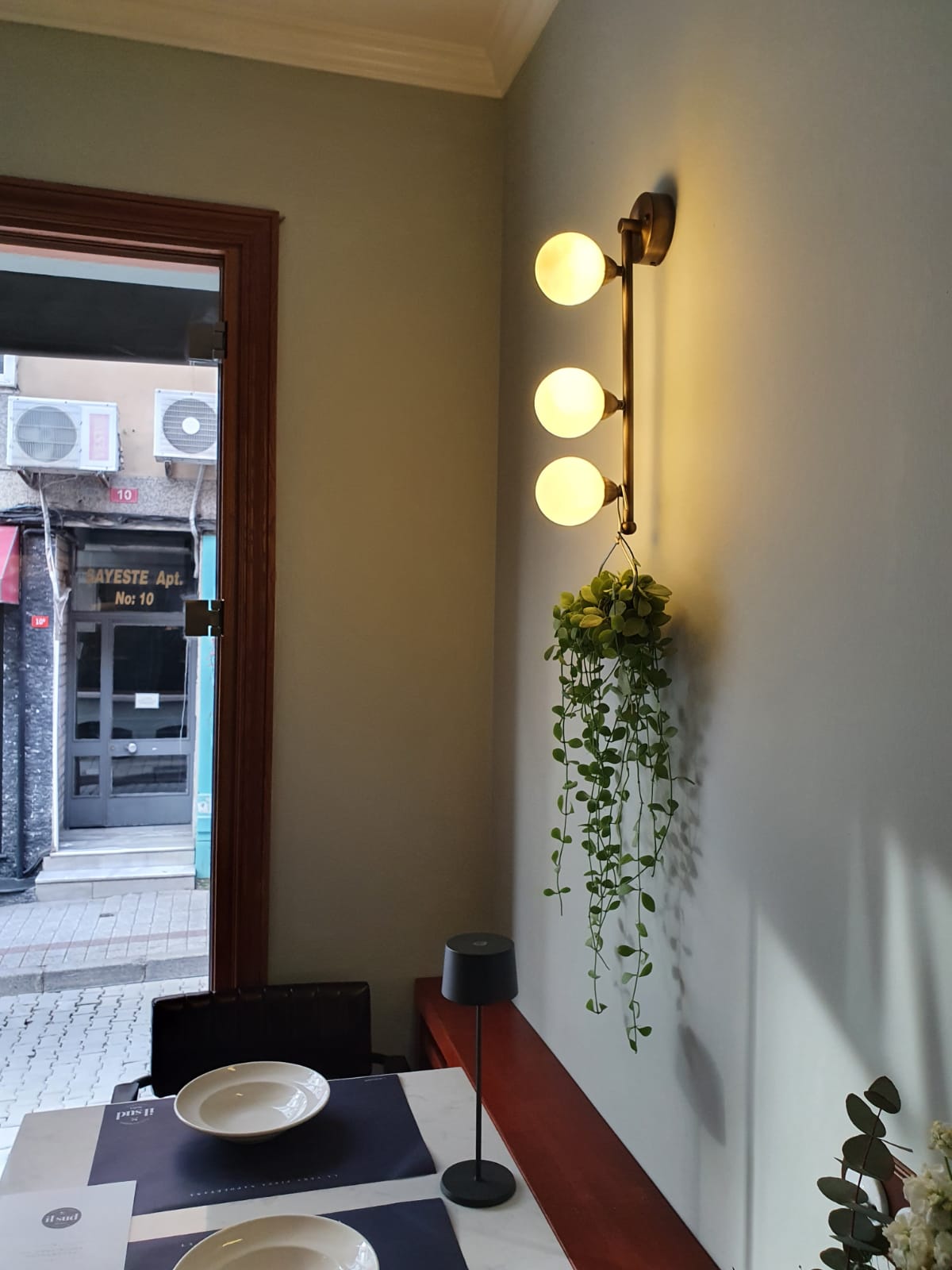 Star Glass Wall Sconce, Antique Bronze