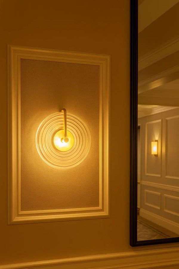 Star Glass Wall Sconce, Antique Bronze
